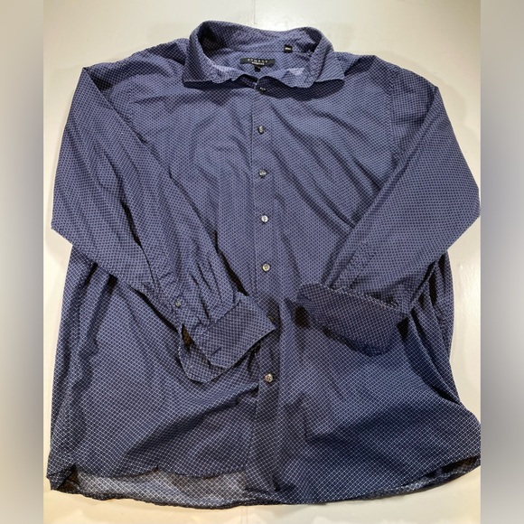 Men’s Synergy Stretch 1XLT Dark Blue Button Up - Picture 5 of 6